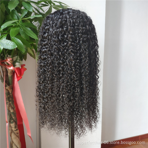 Virgin Cuticle Aligned Hair Head band Wig For Black Women Brazilian Loose Deep Water Wave Kinky Curly Headbands Wig Human Hair